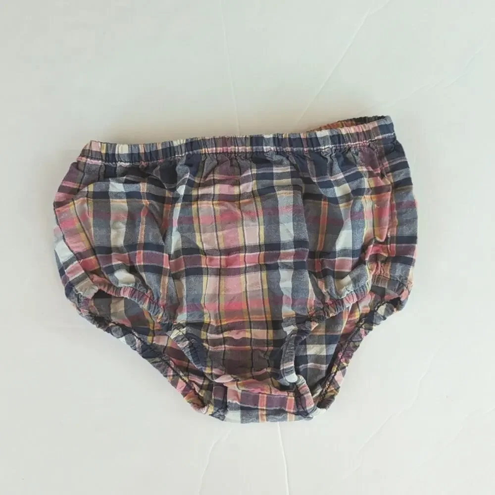 Ralph Lauren 6m Diaper Cover Blue Plaid Classic Preppy